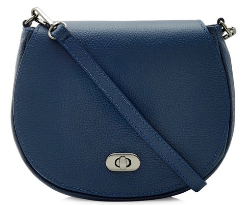 Leather saddle bag crossbody - saddle,