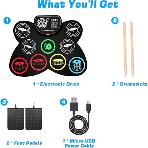 Roll electronic drum - roll‑up,