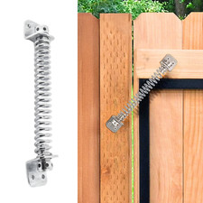 10"Gate Spring Adjustable Garden Door Metal Tension Closer Automatic Shed Silver