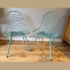Vintage Eames wirework DKX chairs