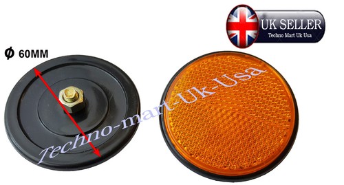 Reflectors round amber orange - reflectors,
