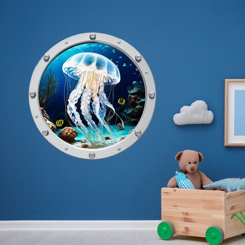 Jellyfish porthole wall - porthole,