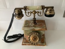 vintage green onyx and brass