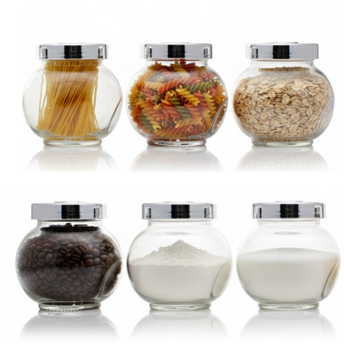 Glass storage jars - jars,