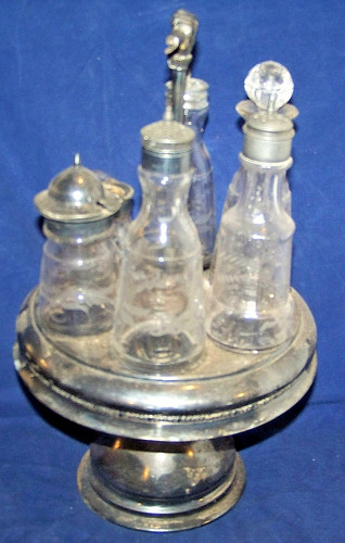 Antique glass cruet - antique, condiment