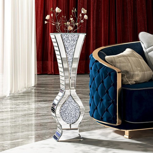 Tall crystal floor vase - 27",