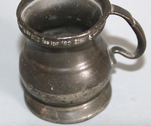 Victorian pewter gill - 1/2,