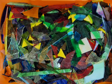 1KG Mixed Colour Stained Glass Off Cuts
