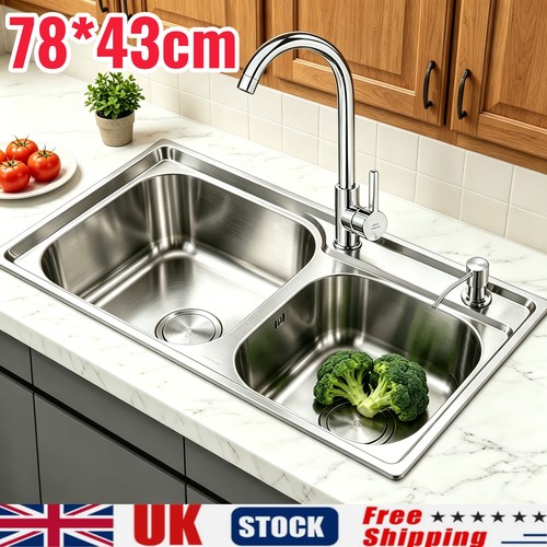 Double bowl stainless - double,