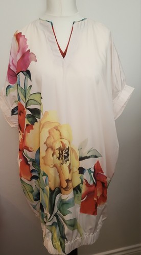 Cream and floral cocoon style - cream,
