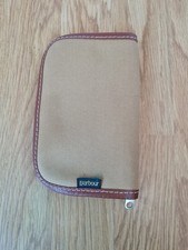 VINTAGE BARBOUR LEATHER/CANVAS FLY FISHING WALLET WITH 45 SALMON &S/TROUT FLIES