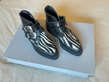 Bowie Creeper Boots By Underground London - Patent Leather & Pony Skin Size 4-5