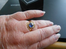 14ct Ladies Blue Ceylon