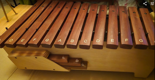 Vintage xylophone wooden - xylophone, box