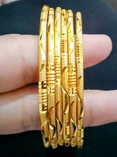 22k gold plated Indian bangles women's fashion ethnic jewellery  6 Pcset 2.6