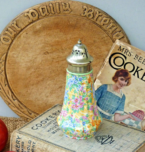 Chintz sugar shaker - sugar, sifter