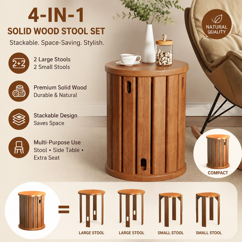 Stackable stools set - set, of