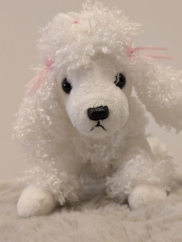 Aurora white poodle plush - poodle, soft