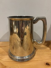 Vintage Manor Pewter Tankard Made In England Dented Gloucester 1974