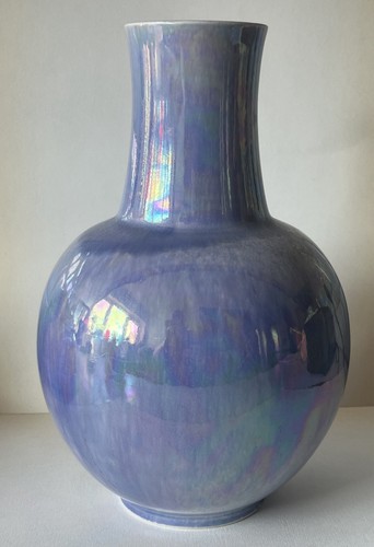 Pale blue ruskin - blue, vase