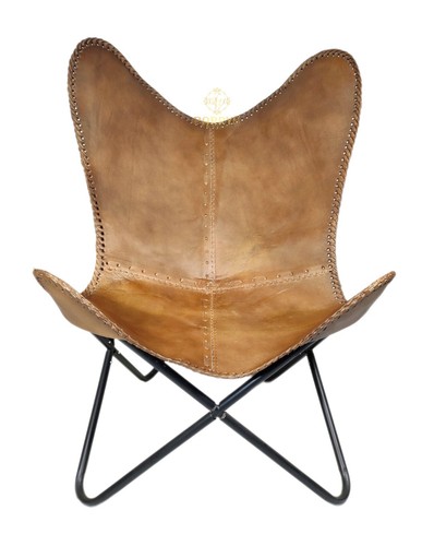 Butterfly chair brown - butterfly, leather