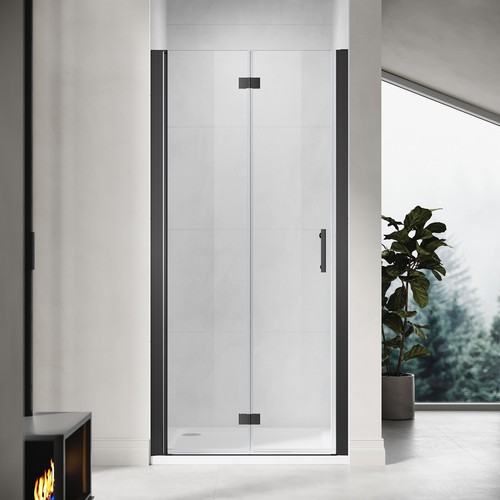 Black shower enclosure fold - enclosure, bi