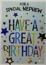 NEPHEW BIRTHDAY CARD STARS