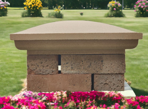 Cast stone pier - pier, cap