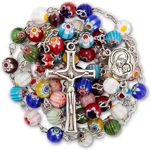 Murano glass beads millefiori - glass,