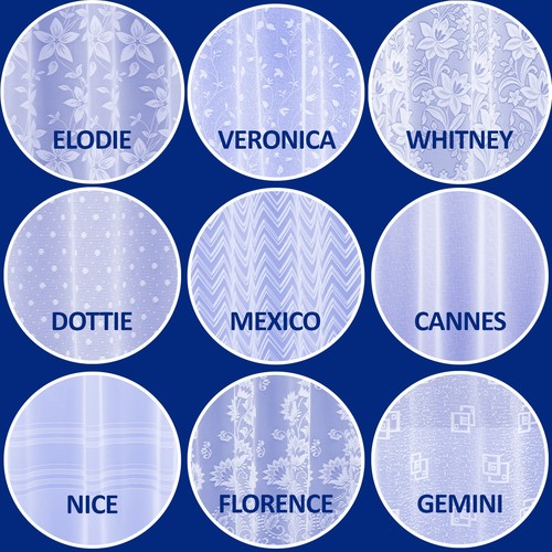 White net curtains slot top - white,