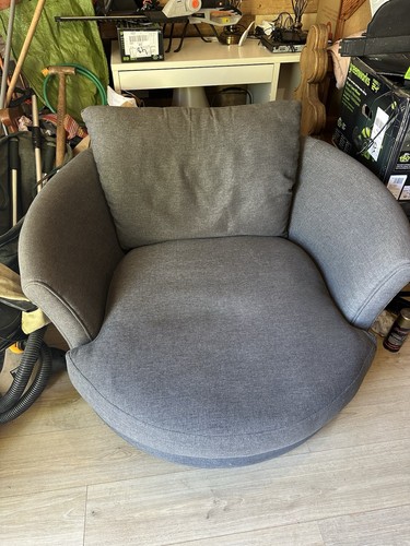 Grey swivel round cuddle - , sofa