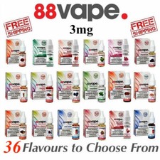 88 Vape E Liquid 3mg Nicotine