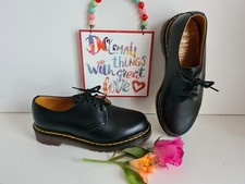 Dr Martens 1461 Vintage England 3 eye oxford black double stiches shoes UK2 EU35