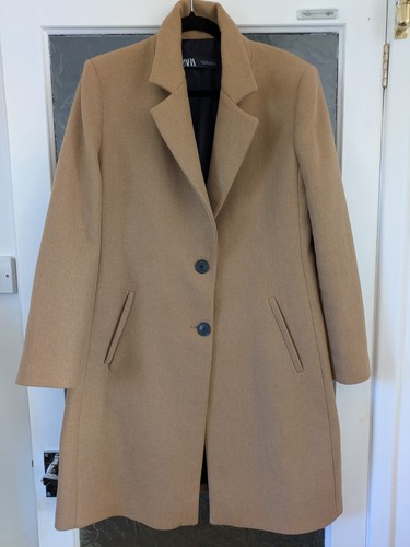 Zara camel tailored smart coat - zara,