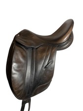 Butet Dressage Monoflap Deep Seat Brown 17" W Saddle Leather