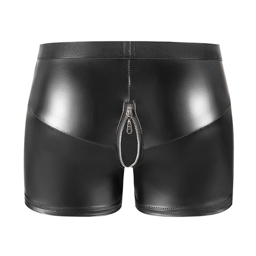 Mens sexy faux leather boxer - mens,
