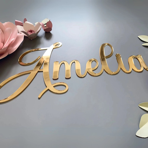 Custom acrylic mirror name - acrylic,