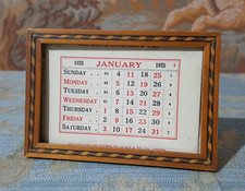 Antique Framed Desk Calendar