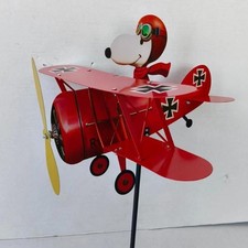 Cartoon Pilot Flying Biplane