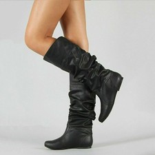 Ladies Mid Calf Boots Slouch