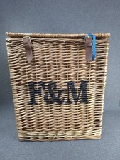 Fortnum And Mason F&M Rare Wicker Tall Wicker Hamper Basket EX DISPLAY LAST ONE 