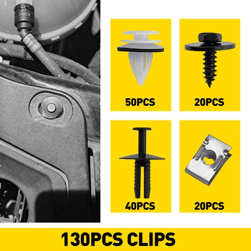 130pc undertray clips set - clips, fit