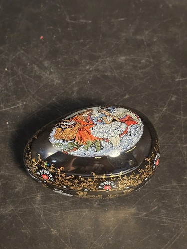 Russian clisonne egg music box - russian,