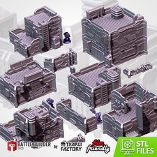 Sci-Fi City Scatter Buildings 3D Printed Terrain (28mm) – Wargame Scenery, Mini