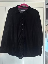 MINT VELVET BLACK VELVET SHIRT NEVER WORN SIZE 18 NO TAGS