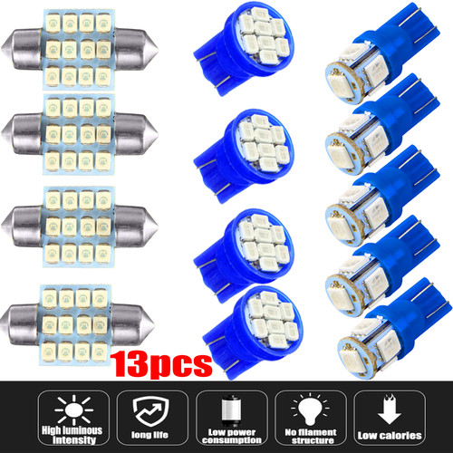 13x blue led t10 31mm - blue,