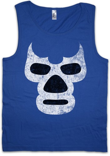 Luchador blue demon men tank - luchador,