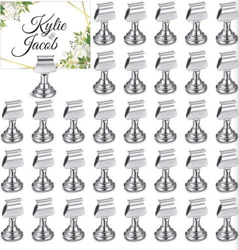 Pcs silver metal place card - pcs,