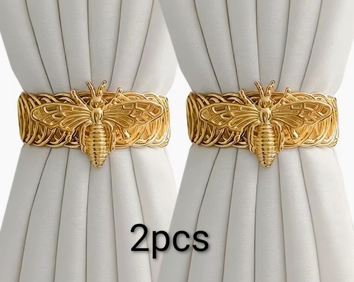 Curtain tiebacks golden - x,