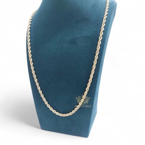 Mens 9ct gold 5mm rope - gold,